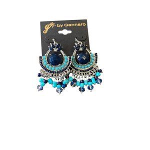 g by Gennaro Blue Silver Dangle Earrings